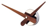 Designové nástěnné hodiny Nomon Axioma Chrome Walnut mini 37cm
