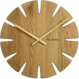 Dubové hodiny VLAHA VCT1013 vyrobené v Čechách se zlatými ručičkami