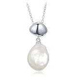 MINET Elegantní stříbrný 925/1000 náhrdelník s perlou JMAS7062SN45