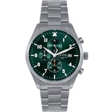 LAVVU Pánské titanové hodinky PILOT Chronograph Emerald Green 100M Sapphire