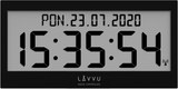 Černé digitální hodiny s češtinou LAVVU MODIG řízené rádiovým signálem LCX0011