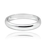 MINET+ Stříbrný 925/1000 snubní prsten 3.5 mm s možností gravírování jména a datumu
