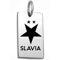 Ocelový přívěsek s logem klubu Slavia
