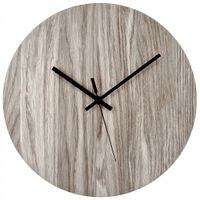 KUBRi HRC0100B - Dubové hodiny řízené signálem s tichým chodem a minimalistickým designem