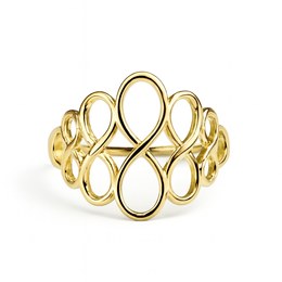 Zlatý 585/1000 prsten proplétaný TU-5012