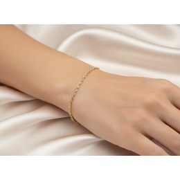 MINET Zlatý náramek z bílého zlata s bílými zirkony Au 585/1000 4,10g