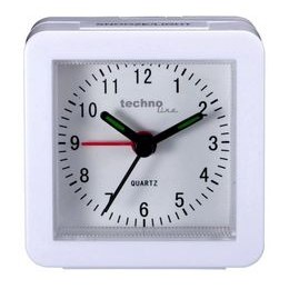 Analogový budík Modell SC white