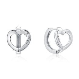 MOISS stříbrné náušnice SRDCE