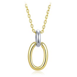 MINET Elegantní dvoubarevný stříbrný 925/1000 náhrdelník JMAS0361BN45