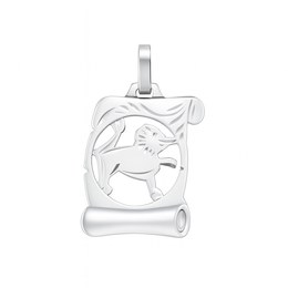 Zlatý přívěšek z bílého zlata zvěrokruh Lev