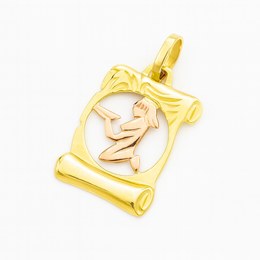 Zlatý přívěsek ze žlutého a červeného zlata zvěrokruh Panna