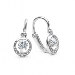 Zlaté naušnice z bílého zlata brizura