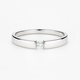 Zlatý 585/1000 prsten z bílého zlata s briliantem 386.2178 0,10ct