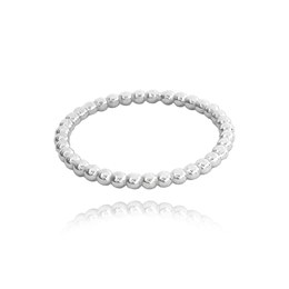 MINET Kuličkový stříbrný prsten vel. 62