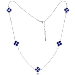 MINET Stříbrný náhrdelník srdce s bílými zirkony