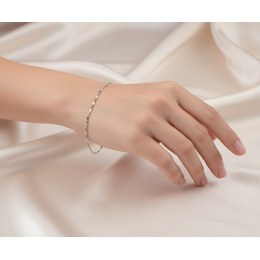 MINET Zlatý náramek srdíčko Au 585/1000 1,00g