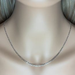 Zlatý 585/1000 řetízek z bílého zlata žiletkový 1724