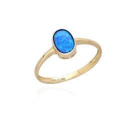 MOISS prsten ze žlutého zlata OPÁL