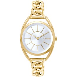 MINET Stříbrno-zlaté dámské hodinky s čísly ICON GOLD MWL5233