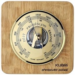 KUBRi 0212 - barometr s vynikající citlivostí v dubovém rámu