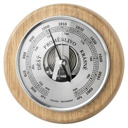 KUBRi 0204C - Špičkový barometr osazený v dubovém dřevě