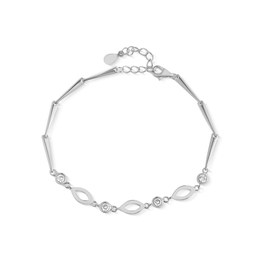 Náramek JVD SVLB0529XD5BI18 stříbrný