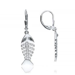 MOISS stříbrné náušnice RYBA