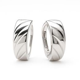 Zlaté 585/1000 náušnice z bílého zlata