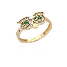MOISS prsten ze žlutého zlata SOVA