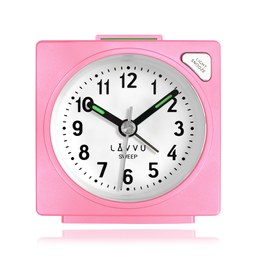 LAVVU Růžový budík SWEEP s plynulým chodem LAS3042