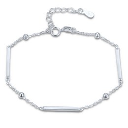 MINET Elegantní stříbrný náramek s tyčkami, kuličkami