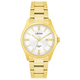 LAVVU Pánské hodinky se safírovým sklem HALLAND Gold LWM0302