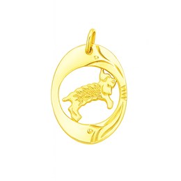 Stříbrný zlacený přívěs zvěrokruh Beran ovál