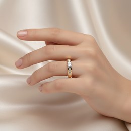 Zlatý zdobený prsten