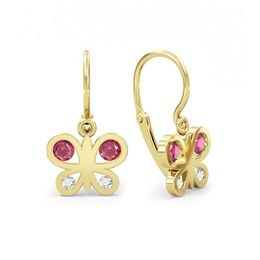 MOISS dětské náušnice ze žlutého zlata MOTÝL