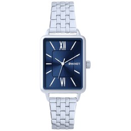 MINET Stříbrno-modré dámské hodinky SIENA MWL5405