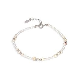 MOISS stříbrný korálkový náramek s perlami