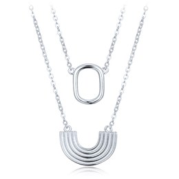 MINET Moderní stříbrný náhrdelník