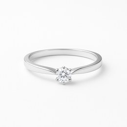 Zlatý prsten z bílého zlata se zirkonem