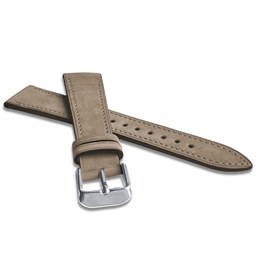 LAVVU LSACF22 Béžový prošitý kožený řemínek z jemného nubuku - 22