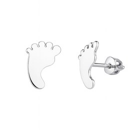Stříbrné šroubkové náušnice stopy