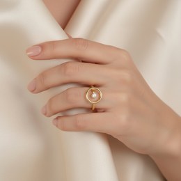 Zlatý prsten se zlatými kuličkami