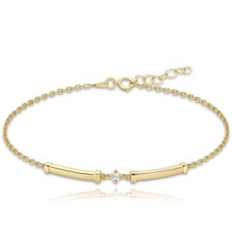 MINET Zlatý náramek s tyčkami Au 585/1000 1,45g