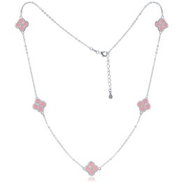 MINET Luxusní stříbrný náhrdelník s bílými zirkony