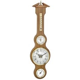 Meteostanice kaplička TFA 45.3004.01 - dub rustikal s teploměrem, vlhkoměrem, barometrem a hodinami