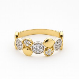 Zlatý prsten se zirkony