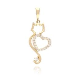 MOISS přívěsek ze žlutého zlata KOČKA