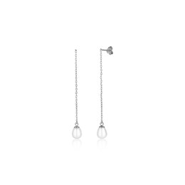 Náušnice JVD stříbrné