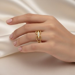 Zlatý prsten z bílého zlata