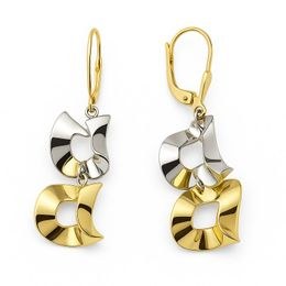 Zlaté visací náušnice klapkové